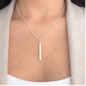 Nico New York Silver Bar Necklace NWT